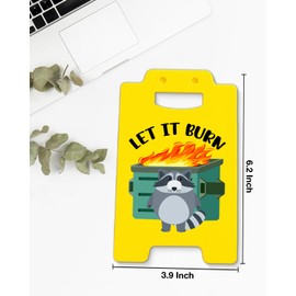 Funny Dumpster Fire Office Desk Decor Dumpster Fire Let It Burn Raccoon Desk Sign Office Cubicle Decorations Gifts for Coworkers Boss Employee Friends