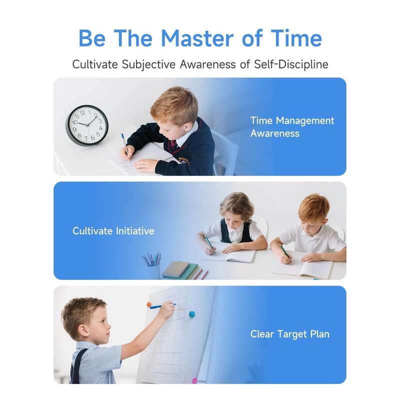 Visual Timer for Kids with Planning Board, 3-in-1 Visual Schedule