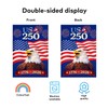 USA 250 Anniversary Garden Flag, Patriotic American Eagle Flag 12x18