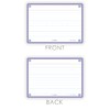 Flash Cards, Ruled with Violet Frame, A6, Pack of 80