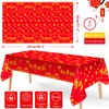 HOWAF 2 Chinese New Year Table Cloth, Chinese Dragon Tablecloth