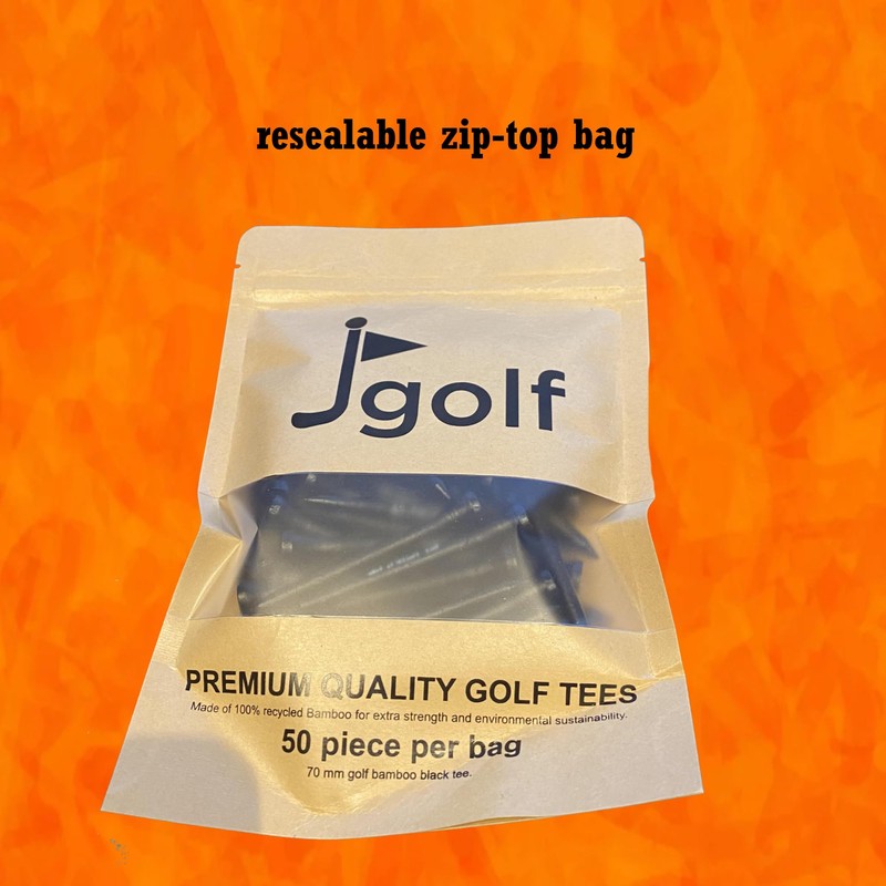Jgolf 70mm BAMBOO Golf Tee | Funny ""Slicin' It"" Golf