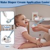 2Pack Baby Diaper Cream Spatula,Soft Silicone Diaper Cream Applicator,Butt Paste