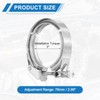 sourcing map 3" Quick Release V Band Clamp 304 Stainless