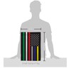 US First Responders Line Garden Flag - Set with Stand