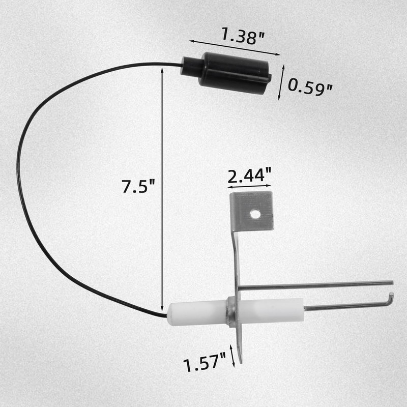 Rongtai 93868 Water Heater Igniter Spark & Sensor Electrode Replacement