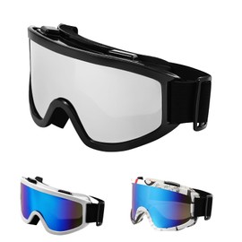 Youery Skibrillen, Skibrille mit Antibeschlag, Skibrille für Brillenträger, Helmkompatibel, Unisex, Outdoor-Aktivitäten, Wintersport-Brille mit Belüftung (B Farbe)