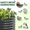 A ANLEOLIFE 6X2X1.5 ft Galvanized Raised Garden Beds Outdoor, Oval