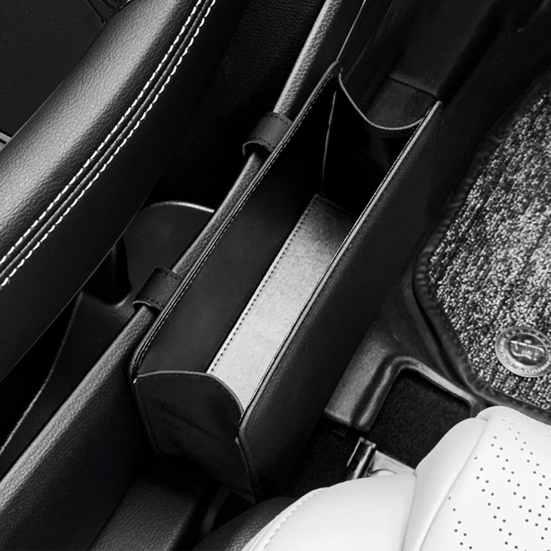 Accmor Car Trash Can, Leather Vehicle Trash Bin Car Dustbin