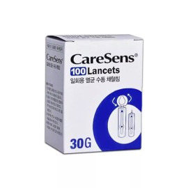 CareSens 케어센스30G 일회용 수동 채혈침 100개 란셋 Caresens 30G Single-Use Manual Lancet 100-Count Lanset