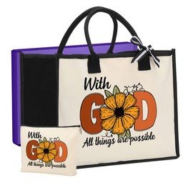 Eiseniy Pastor Wife Appreciation Gifts Christian Gifts for Women Thank You Gifts Religious Gifts for Women Christmas Gifts Bible Gifts for Women Tote Makeup Bag Set