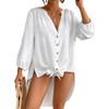 Bsubseach Beach Shirts Coverups for Women Long Sleeve Bathing Suit