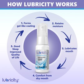 Lubricity Dry Mouth Oral Spray - 2 Piece Dry Mouth Products for Efficient Relief, Travel-Size Dry Mouth Spray, Mouth Moisturizer for Dry Mouth, Dry Mouth Remedies - 2oz Each with Ilios Travel Cup