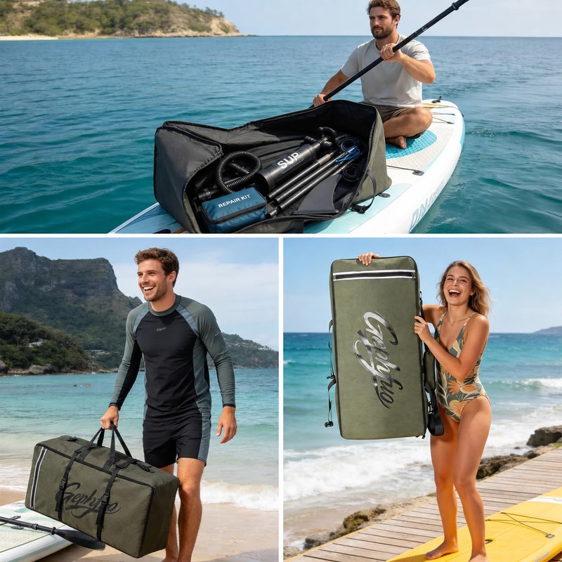 Modoker Inflatable Stand Up Paddle Board Bag, 2-in-1 110L Large
