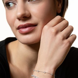 XENOX® Women's Bracelet 925 Sterling Silver with Zirconia Stones, Sterling Silver