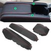 3pcs Center Console Armrest Pad Covers PU Leather Protectors Fit