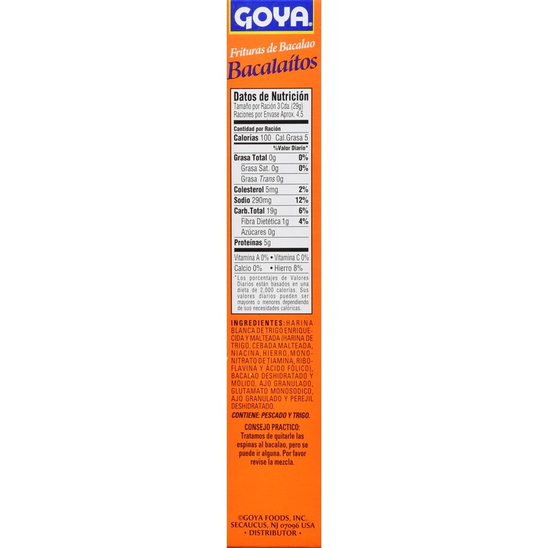 Goya Bacalaitos Codfish Fritter Mix, 4.5 Ounce