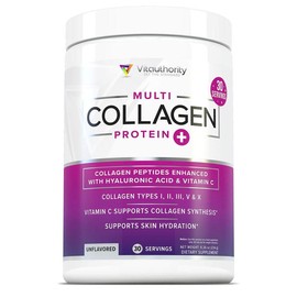 Multi Collagen Powder for Women and Men - Containing 5 types of Collagen with Hyaluronic Acid and Vitamin C Supplement Healthcare