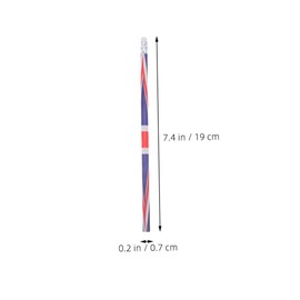 SEWACC 24pcs Uk Flag Pattern Wood Pencils with Eraser Toppers Easy to Sharpen Writing Tools for School Classroom and Art Projects Vibrant Patriotic Stationery Supplies