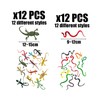 CVFRTT 12 Pieces Toy Lizards And 12 Pieces Toy Snakes,