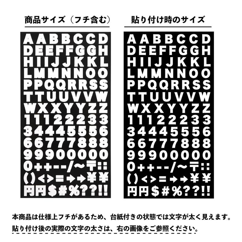 Numbers Alphabet Stickers, Small, Waterproof, Made in Japan, 0.4 inches