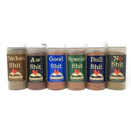Big Cock Ranch Big 6 Sampler (Pack of 6 Seasonings with 1 each of Bull, Special, Good, Aw, Chicken, and No)