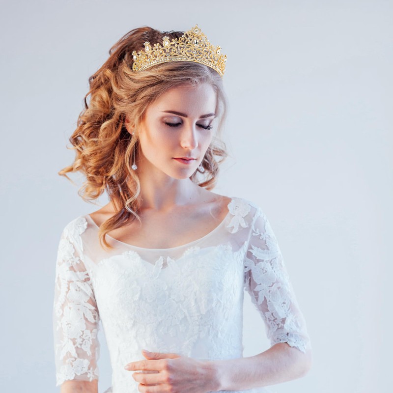 Vovii Tiaras for Women Wedding Crown Headband Birthday Queen Rhinestone