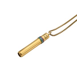528 hz Breathing Necklace, Anxiety Necklace, 528 hz Whistle Breathing Necklace for Meditation Tuning Tools, Mindful Breathing Necklace, Calming Necklace, Stress Relief for Women, Men (Gold)