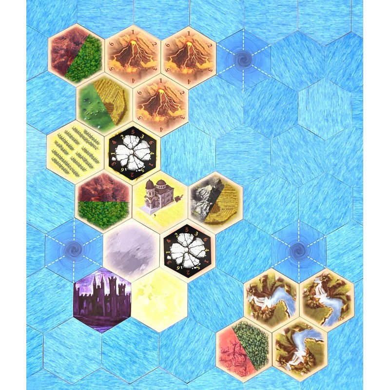 Earthquake Mini Hex Disaster Scenario Replacement Robber compatible with Catan's
