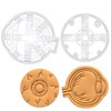 Set of 2 eyeballs cookie cutters (shapes: side and front
