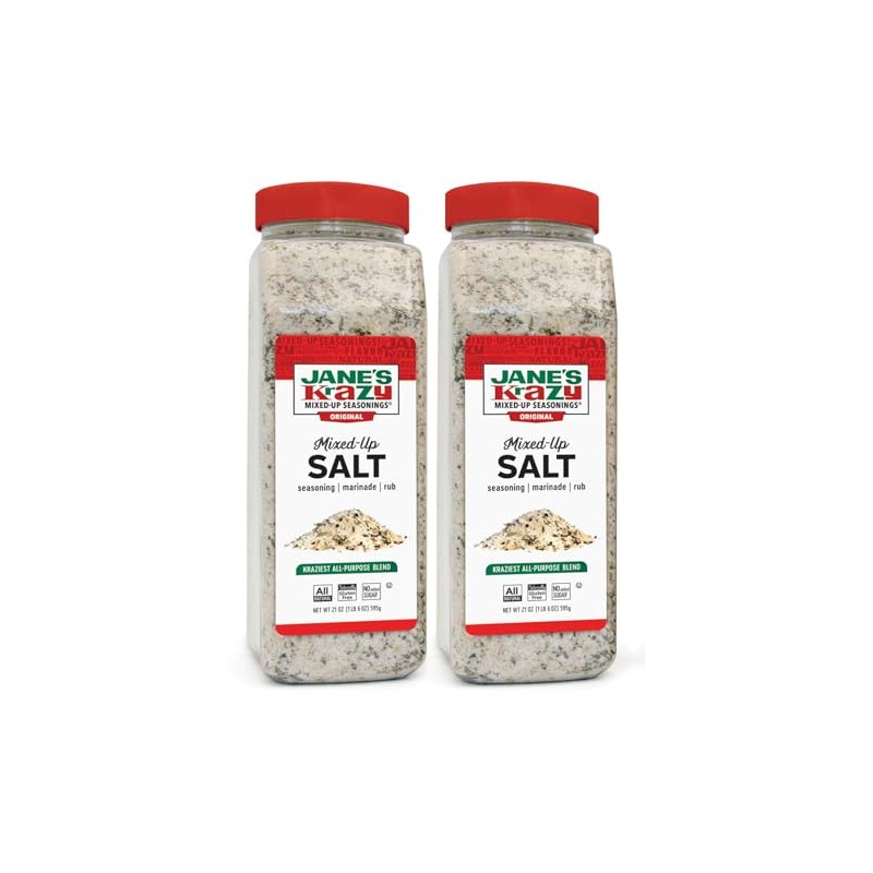 Jane's Krazy Original Mixed-Up Salt, 21 oz (Pack of 2)