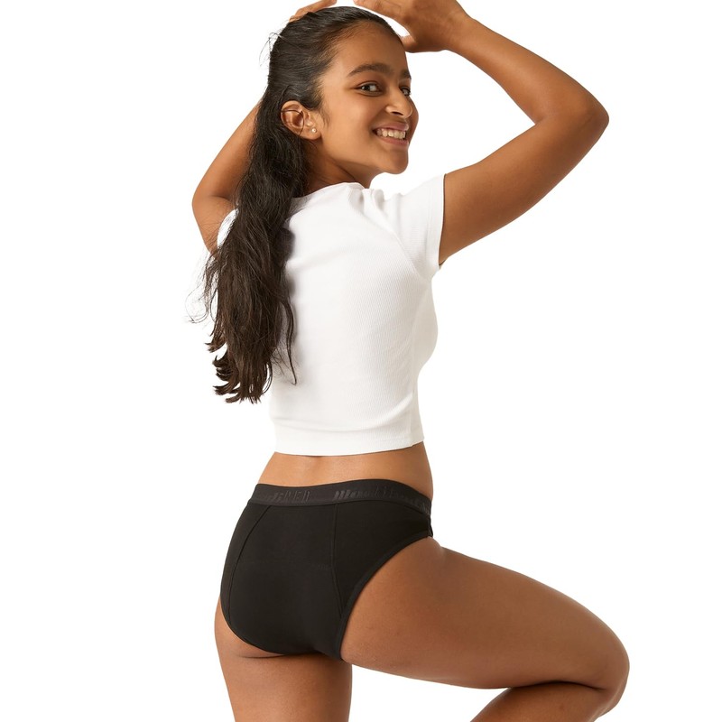 Modibodi Girls hipster black Bikini Period pants Moderate to heavy