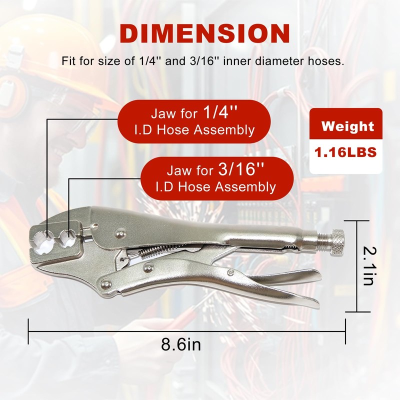 JZWELD Hose Repair and Assembly Kits, 1/4" ID Torch Hose