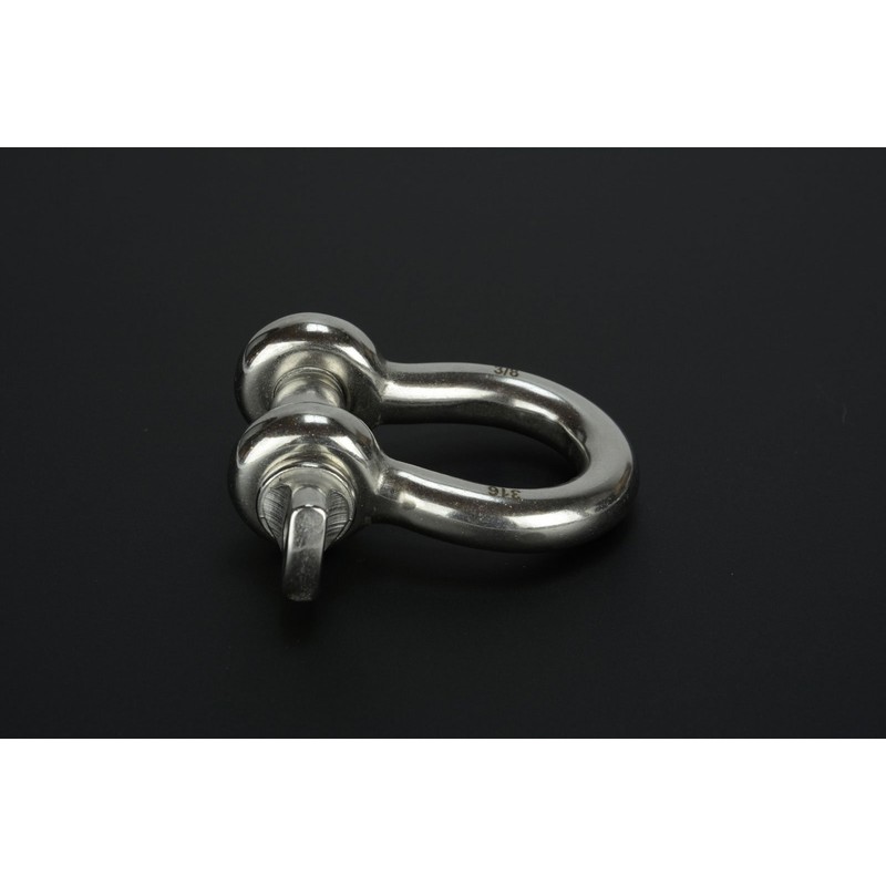 3/8" Anchor Shackle D Clevis Bow Ring 316 Stainless Steel