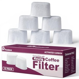 Possiave 12 Pack Water Filters Replacement for Keurig Coffee Maker- Universal for Keurig Espresso Accessories