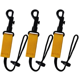 Ajqxh 3Pack Scuba Diving Lanyard Clips with Nylon Webbing, Adjustable Cord and Slide Locking Fits for Underwater Diving Cameras and Lights