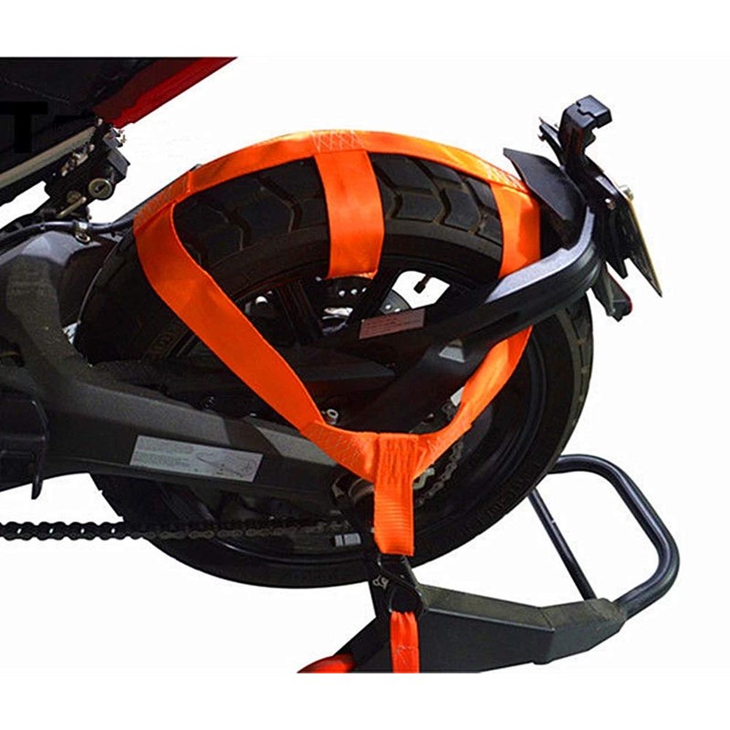 Porotmotor Universal Motorcycle Rear Wheel Transport Tie Down Strap in