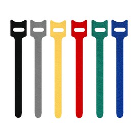 60PCS Cable Ties, Reusable Cable Straps Adjustable Releasable Hook and Loop Cable Straps Organiser Multi-Purpose Tie Wraps Fastening Straps for PC Computer Electronics Home Office Cable Organiser