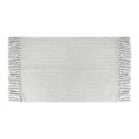 Yonphy Rug Runner Hallway Washable Non-Slip 60 x 90 cm Hand-Woven Carpet Runner with Tassels for Living Room, Kitchen, Bedroom, with Rug Underlay (Light Grey)