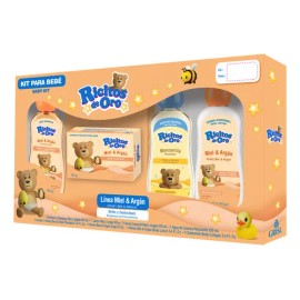 Kit Para Bebé Ricitos De Oro Miel Y Argán 4 Productos Shampoo, Jabón, Colonia de Bebé y Crema Corporal