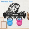 MAYJOYDIY Cat Moon Flower Coat Rack Wall Mounted Wood Animal
