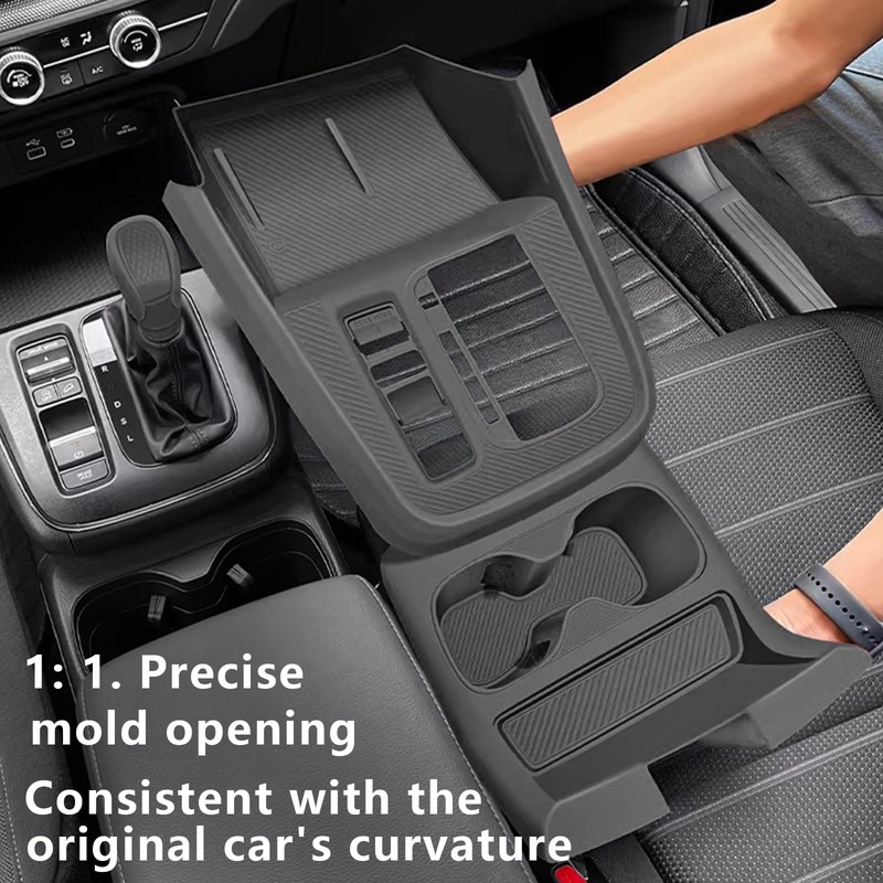Temmis Center Console Silicone Organizer with Cup Holder for Honda