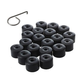 Dogary 21 PCS Car Lug Nut Covers, 17mm Wheel Lug Nut Caps, with Removal Tool, Wheel Bolt Cover Dismantle Replacement 1K0601173, Compatible with VW, Jetta, Beetle, Passat, GTI, CC (Black)
