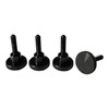PrecisionGeek Black Anodised Aluminium Thumb Screws M4×16 mm, DIN 464 – Knurled