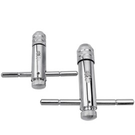 Bestgle Screw Tap, Ratchet, Tap Holder, T Handle, Metric Type, Tap Wrench, Adjustable, Drill Tap, Torsion Tap, T-Type Tap Holder, For Threading Tapping Hands, Hand Tapping Work [M3-M8, M5-M12]