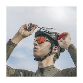 qiyue The high definition rearview mirror with adjustable and rotatable bicycle helmet is suitable for outdoor activities of bicycles and easy to install (red)
