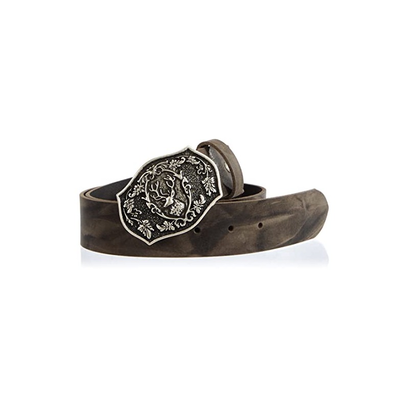 MGM Unisex Costume Belt with Deer Belt, Grey/antique silver