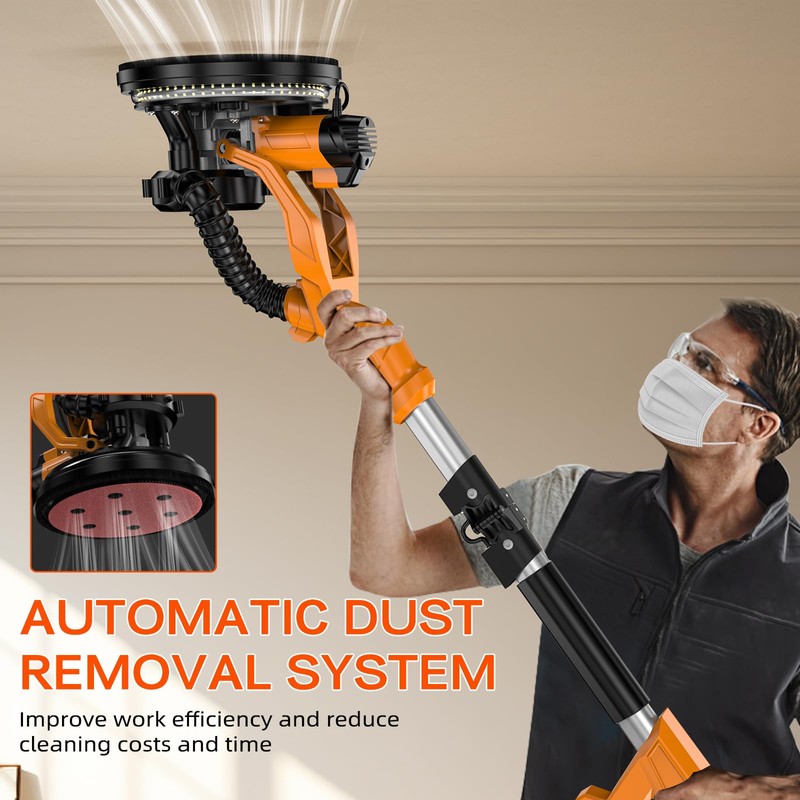 Drywall Sander with Vacuum Dust Collector - 9 Variable Speed