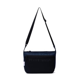 Beams Design Shoulder Bag, Lightweight, Men's, Women's, Unisex, Elastic Mesh, Simple, Fashionable, Cross-body Hanging, A5 Size Compatible, navy
