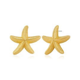 Starfish Earrings Gold Seashell Earrings Summer Vacation Gifts for Women Trending Jewelry
